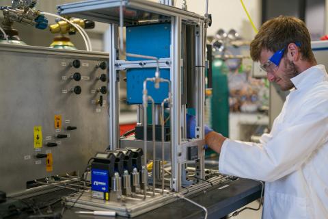 Student in Lab
